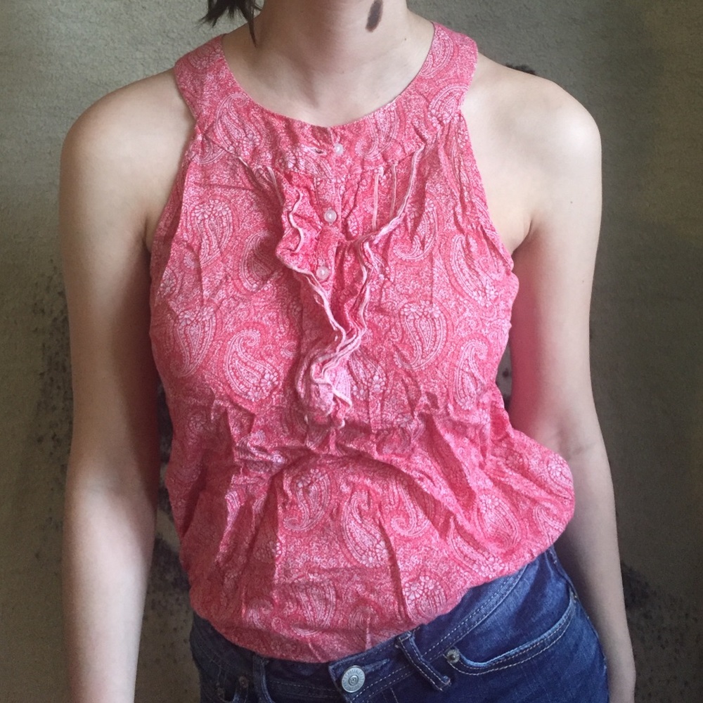Professional pink patterned tank top